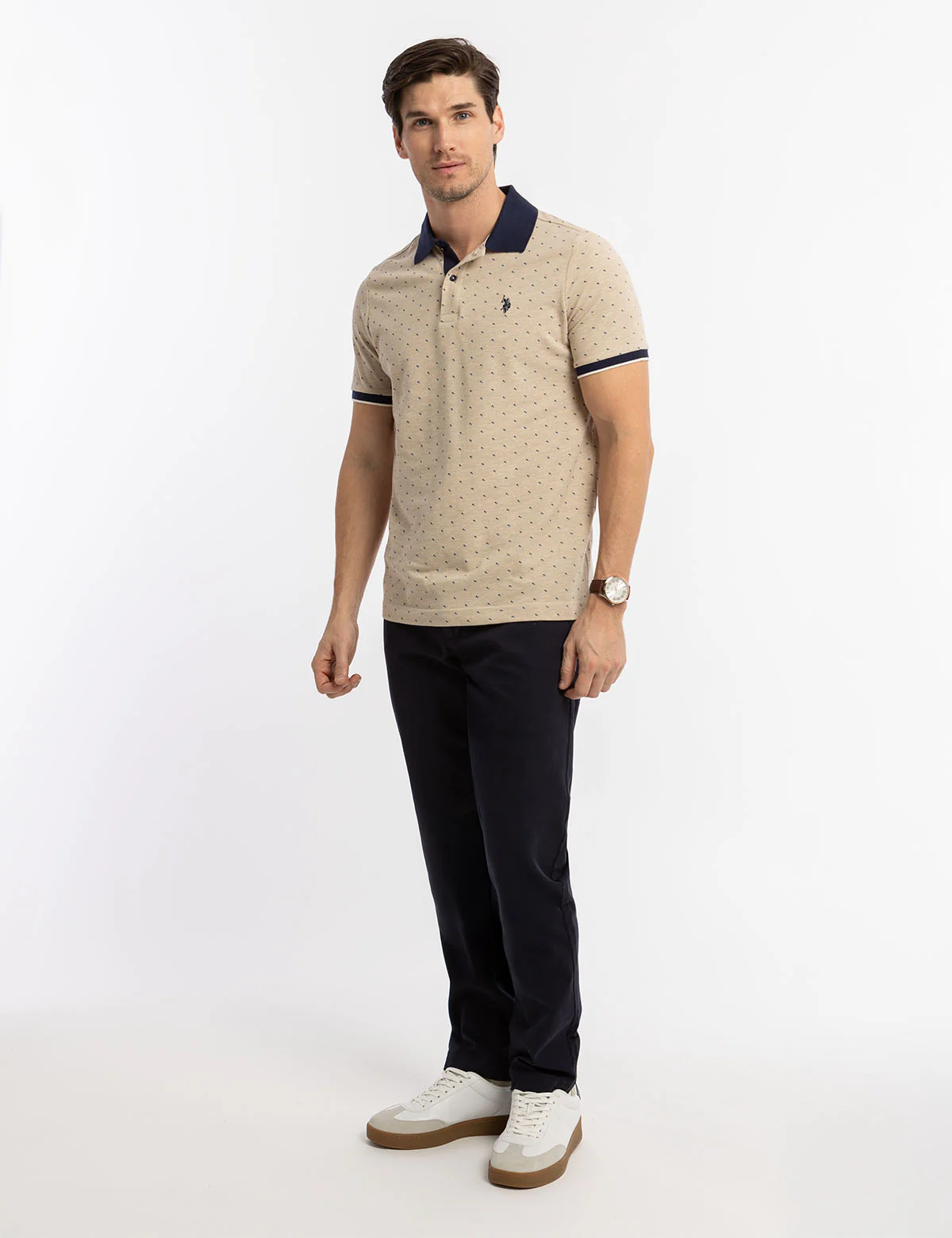 DOUBLE SQUARE DOT PIQUE POLO SHIRT - Image 7