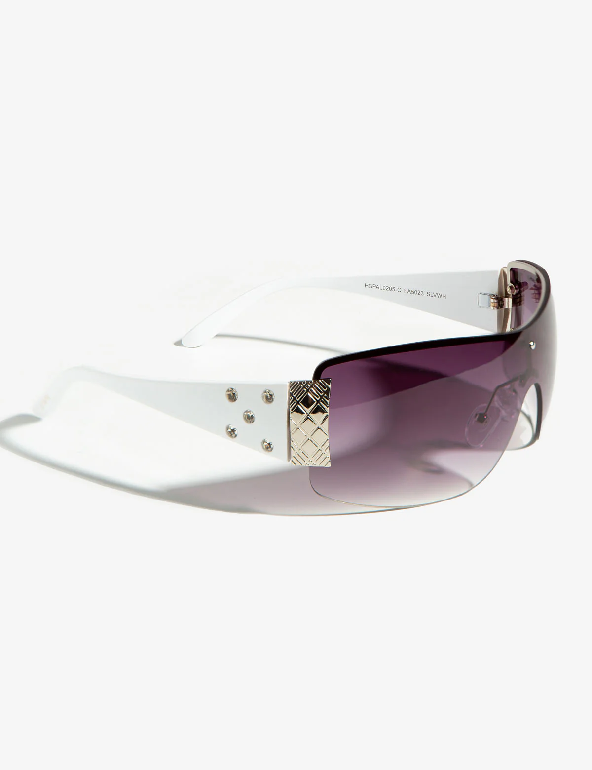 LADIES EMBELLISHED SHIELD SUNGLASSES - Image 2