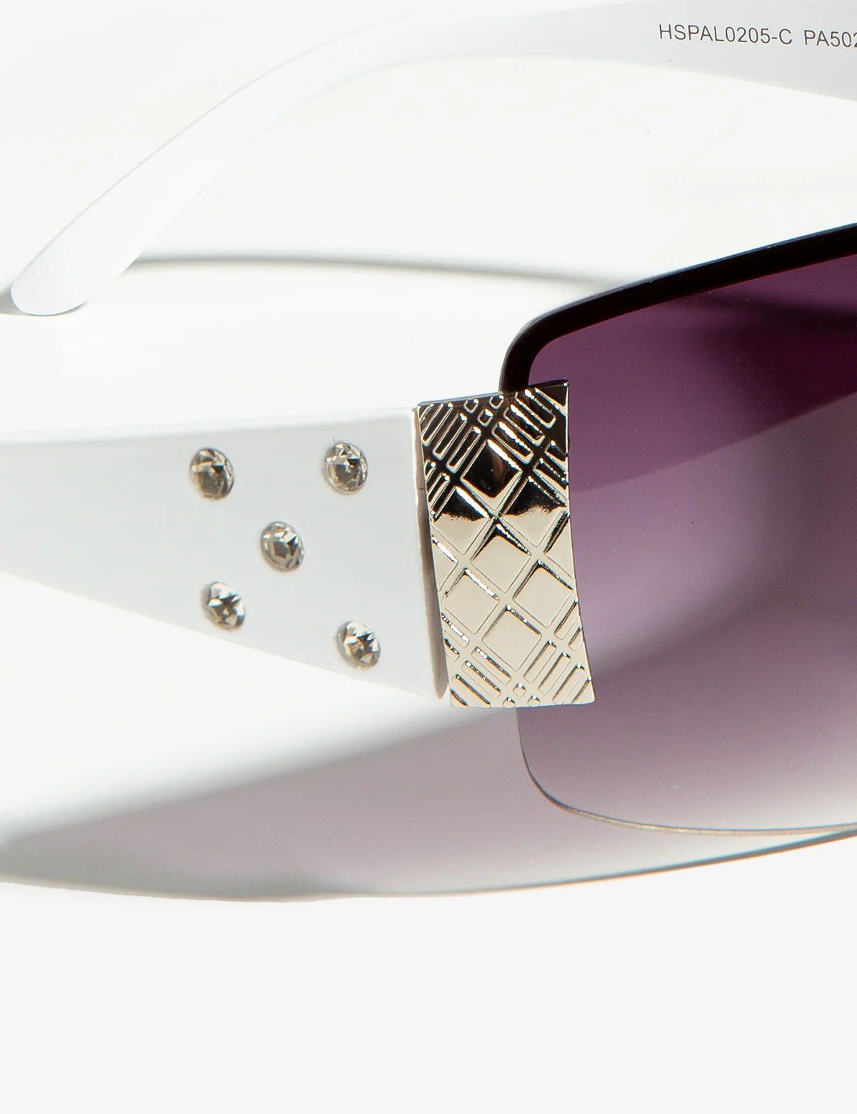 LADIES EMBELLISHED SHIELD SUNGLASSES - Image 3