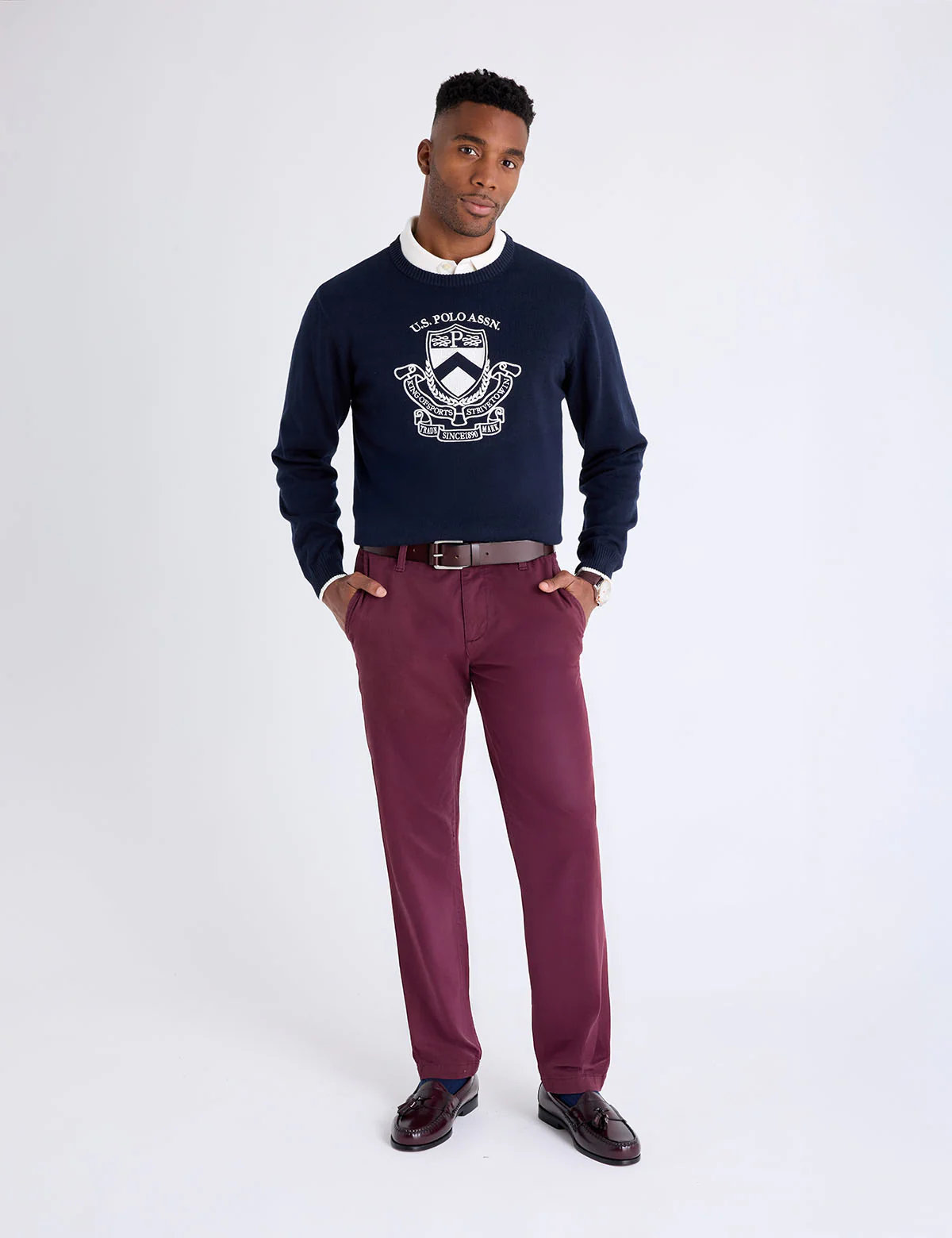 EMBROIDERED CREST CREW NECK SWEATER - Image 2