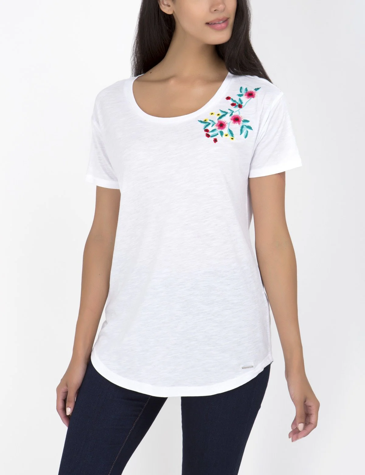 EMBROIDERED FLORAL CLUSTER T-SHIRT - Image 5