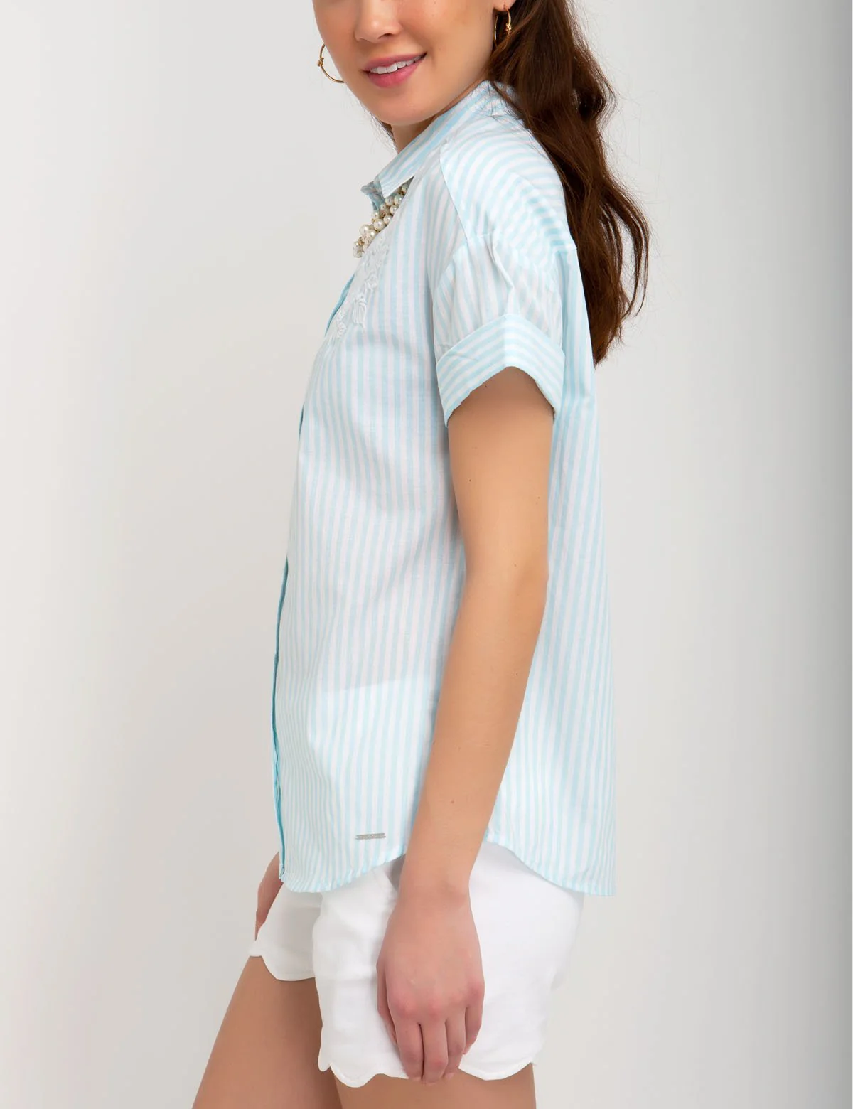 EMBROIDERED STRIPED TOP - Image 13
