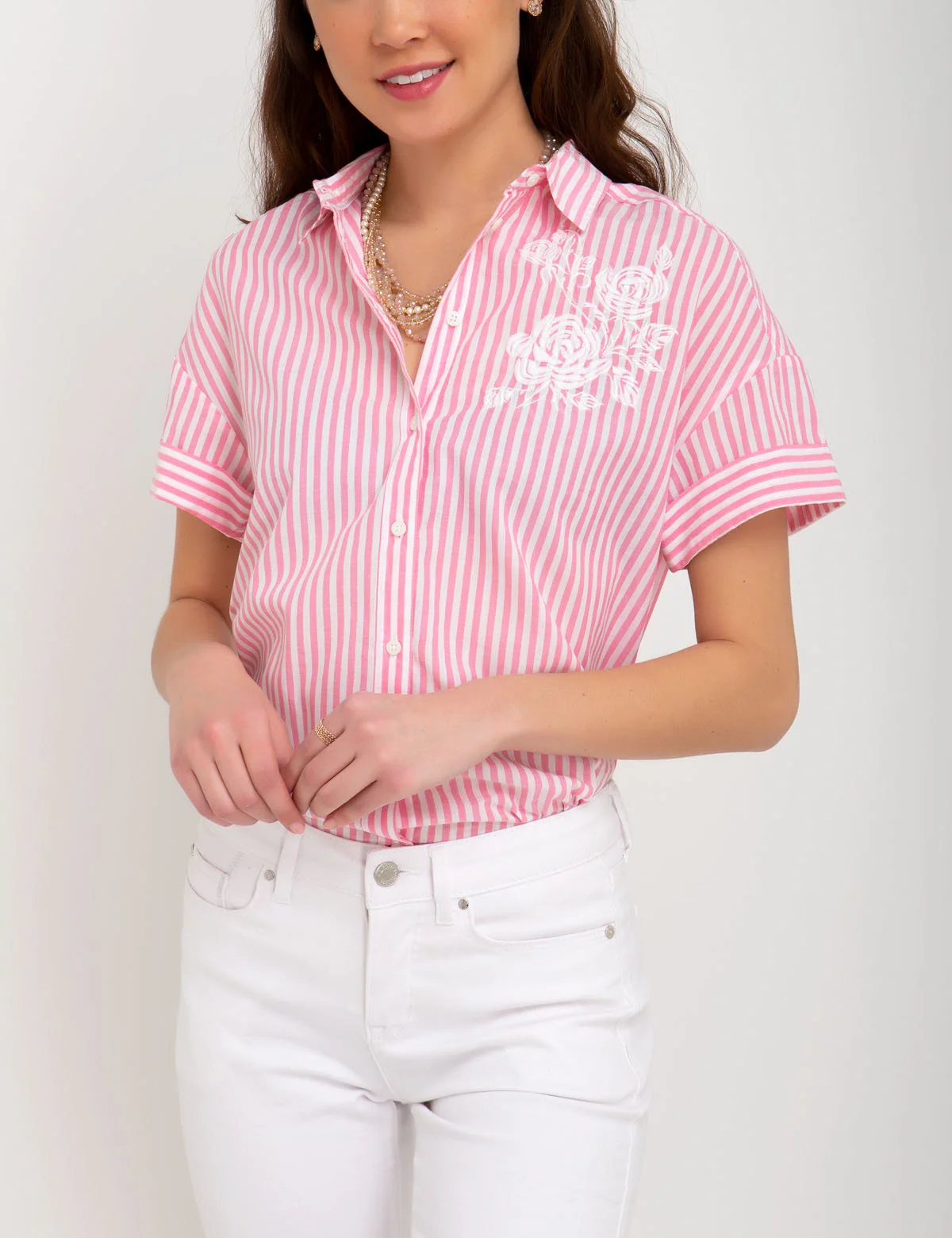 EMBROIDERED STRIPED TOP - Image 8