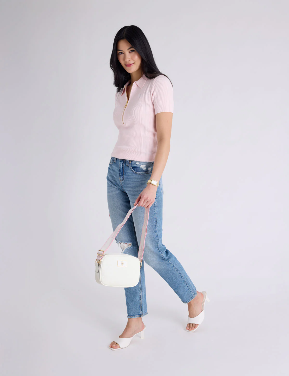ENAMEL PLATE CLASSIC ZIP CROSSBODY BAG - Image 8