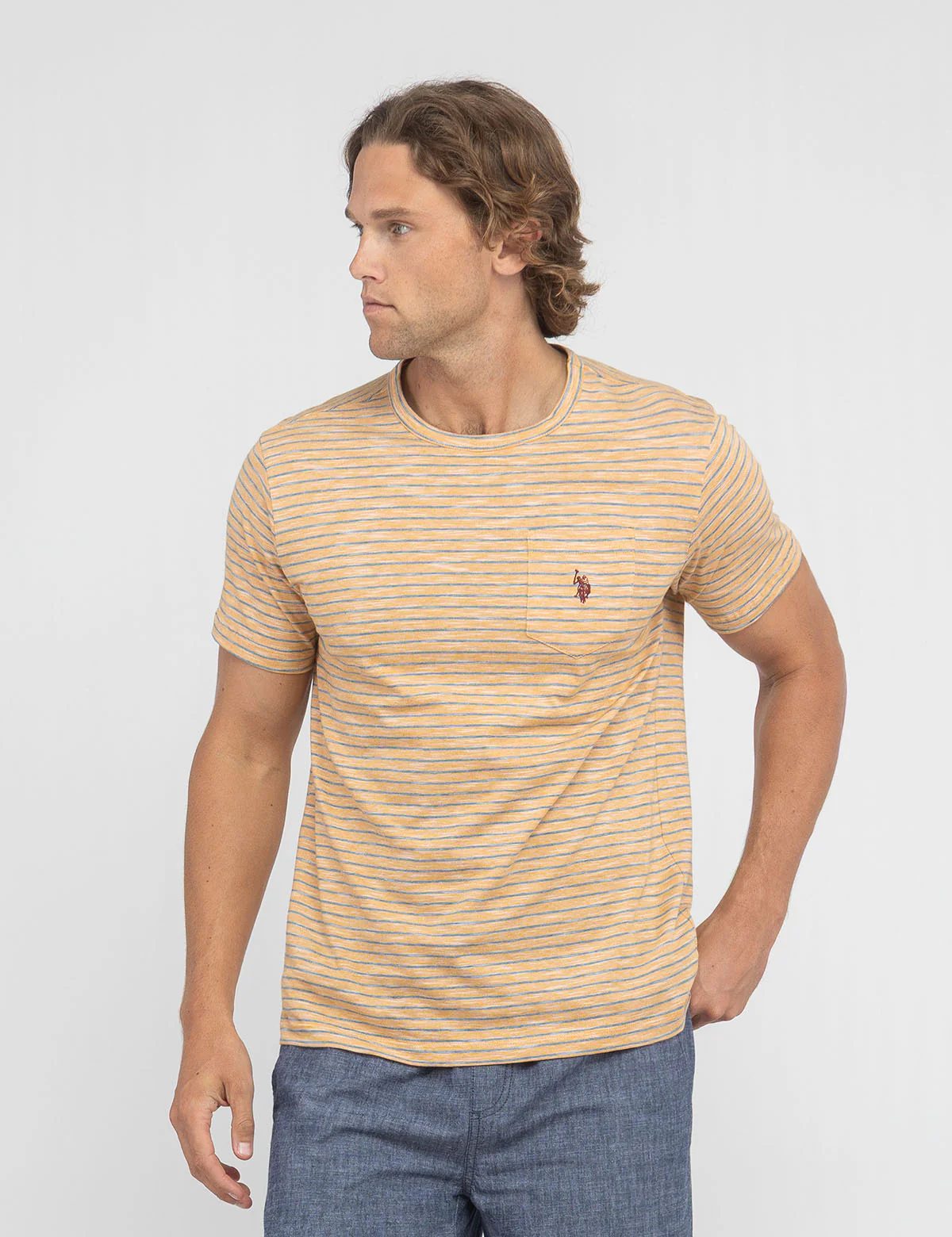 END ON END STRIPE SLUB JERSEY T-SHIRT - Image 9