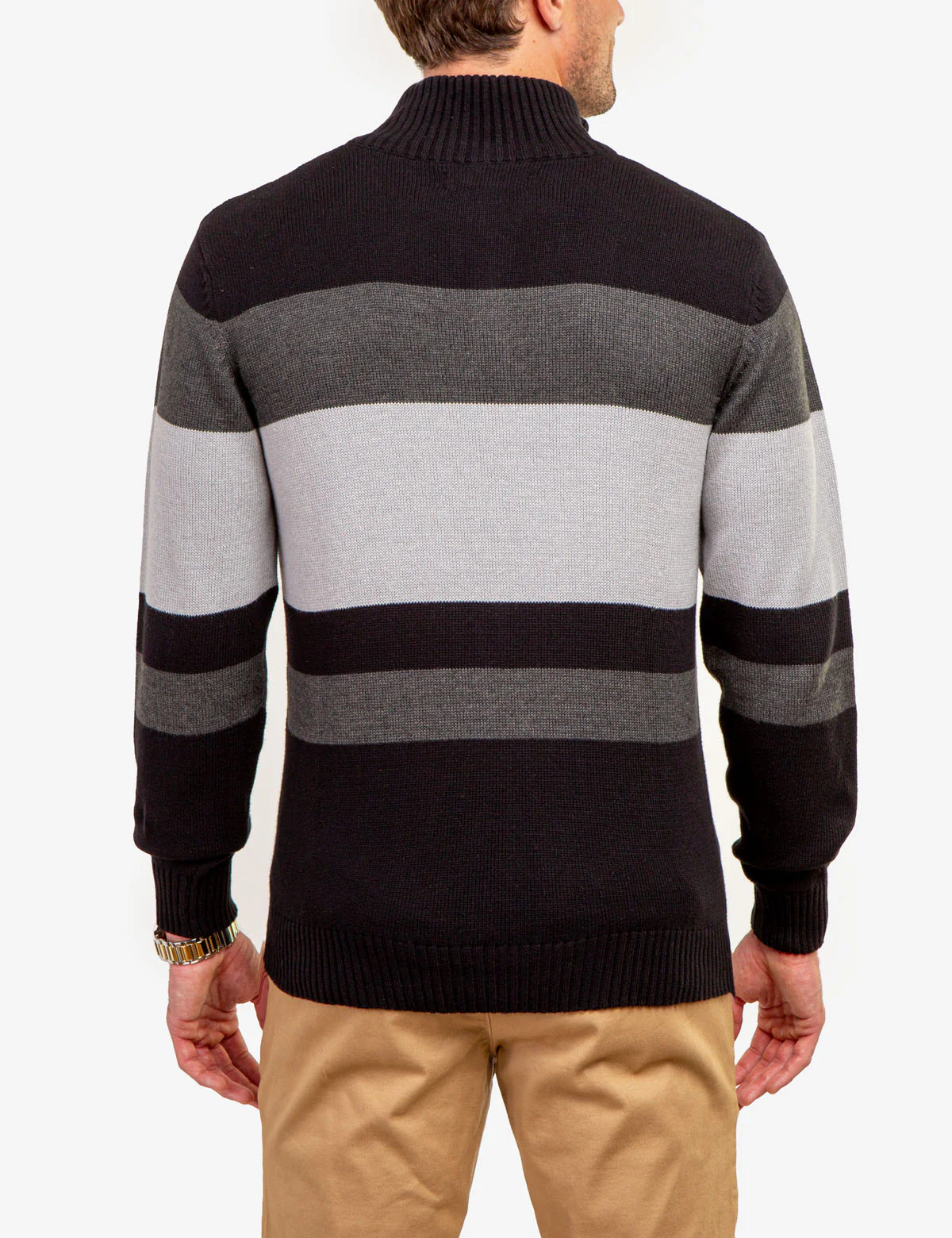 ENGINEER STRIPE 1/4 ZIP SWEATER - Image 4