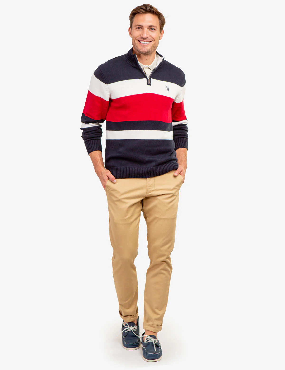 ENGINEER STRIPE 1/4 ZIP SWEATER - Image 6
