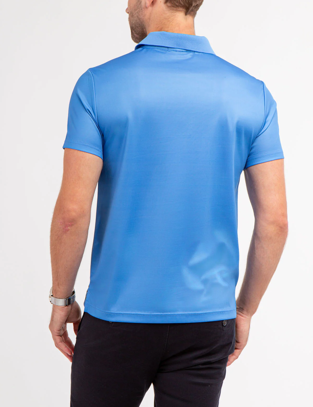 ENGINEERED DIAGONAL PRINT POLO SHIRT - Image 4