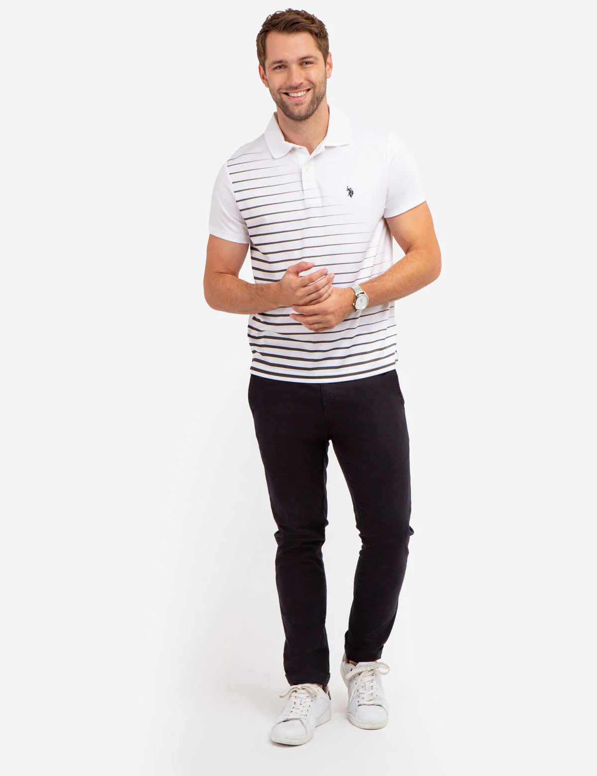 ENGINEERED DIAGONAL PRINT POLO SHIRT - Image 7