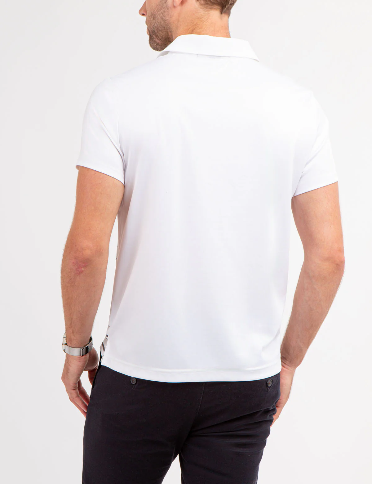 ENGINEERED DIAGONAL PRINT POLO SHIRT - Image 8