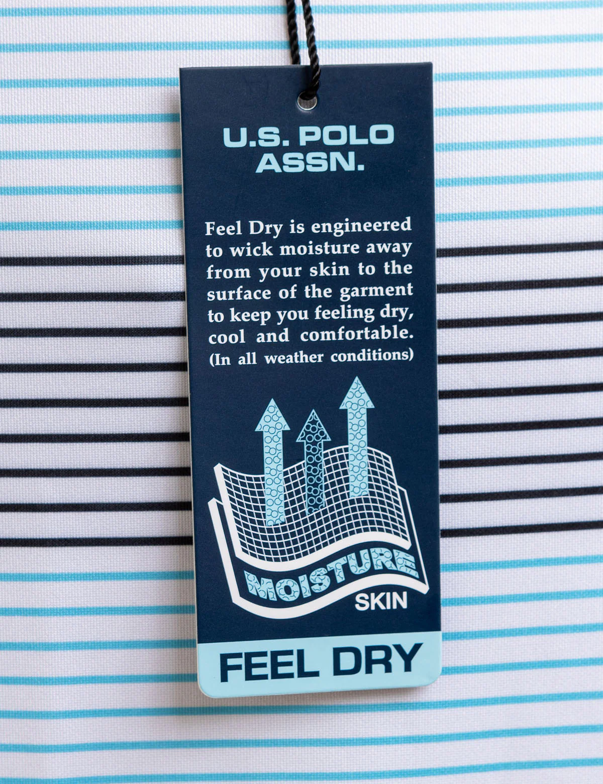 ENGINEERED PRINTED STRIPE PERFORMANCE POLO SHIRT - Image 5