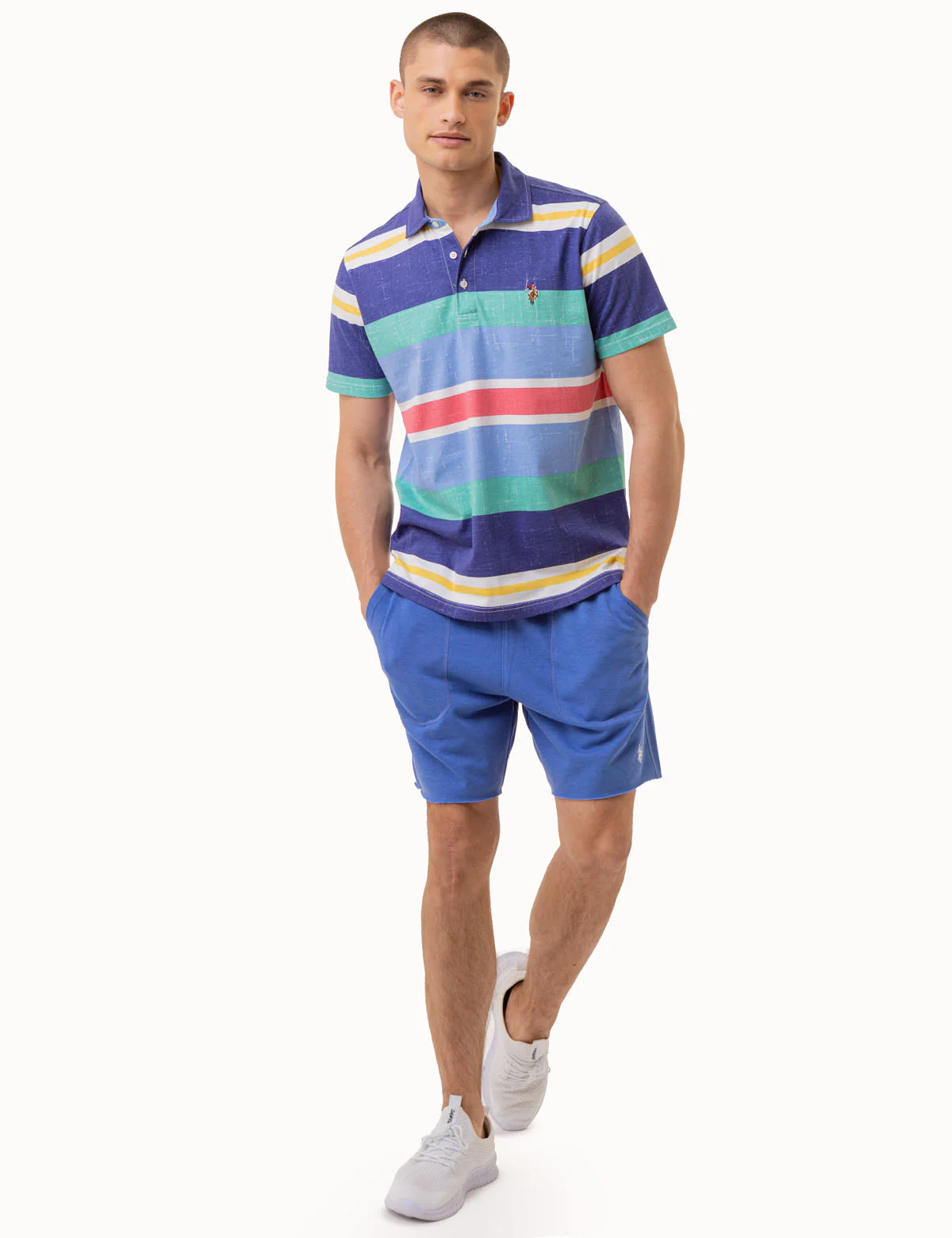 ENGINEERED STRIPE MULTICOLOR LOGO POLO SHIRT - Image 2