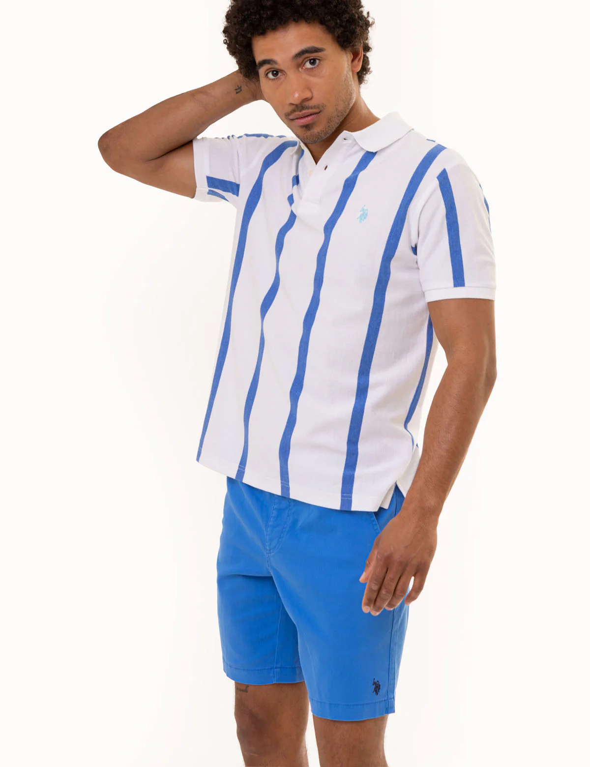 ENGINEERED VERTICAL STRIPE POLO SHIRT - Image 3
