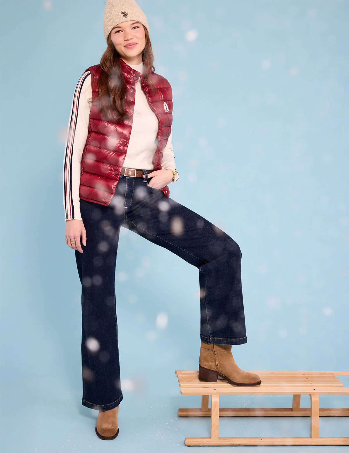 FELT PATCH SNAP PUFFER VEST - Image 3