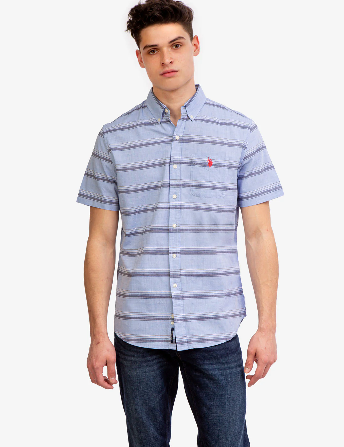 FINE SLUB HORIZONTAL STRIPE SHIRT - Image 6