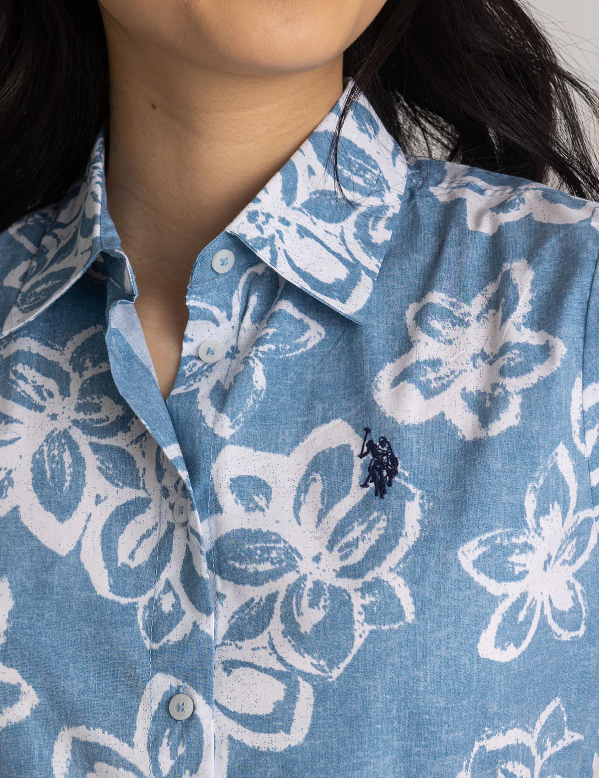 FIT AND FLARE FLORAL POPLIN DRESS - Image 10
