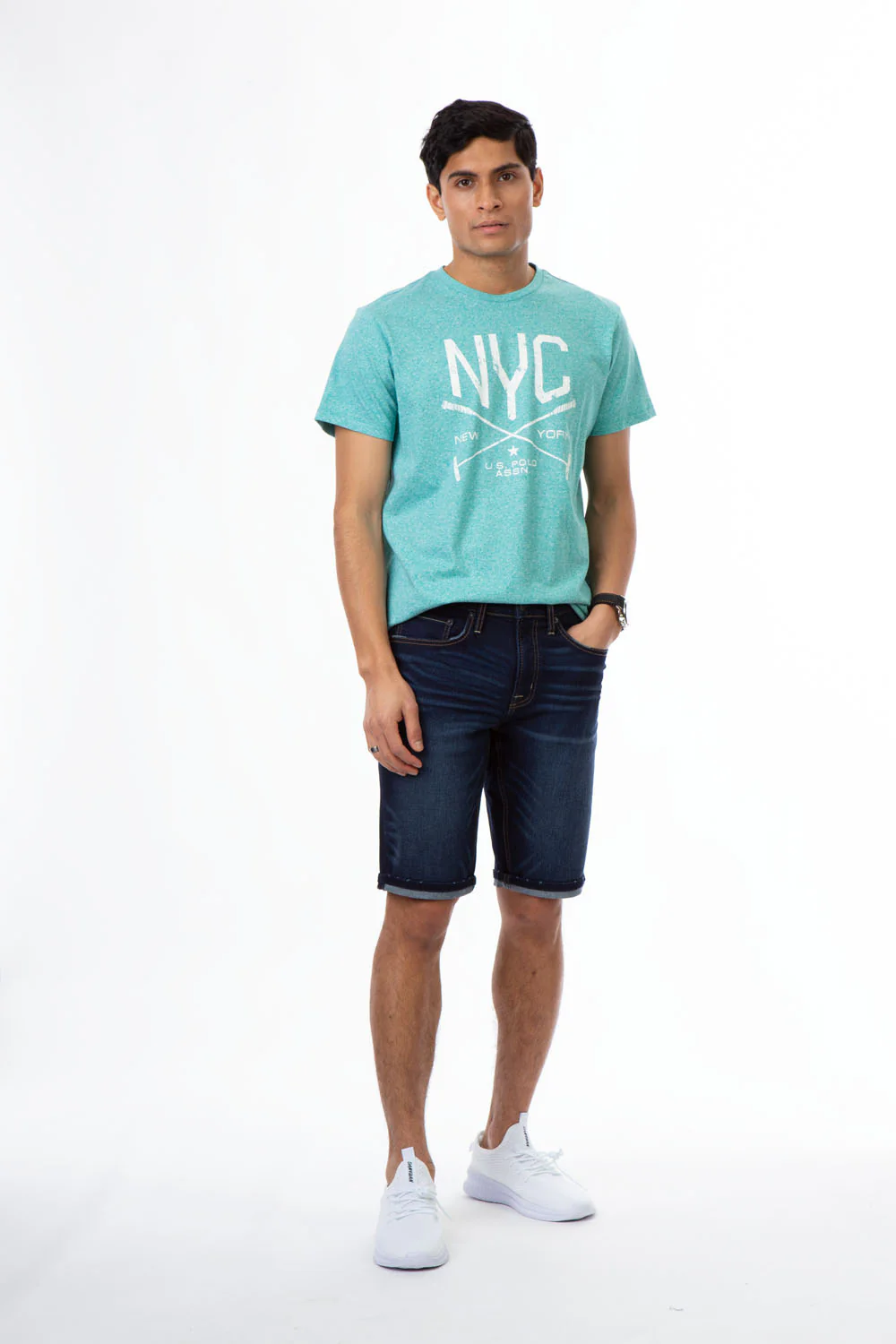 FIVE POCKET DENIM SHORT - Image 2