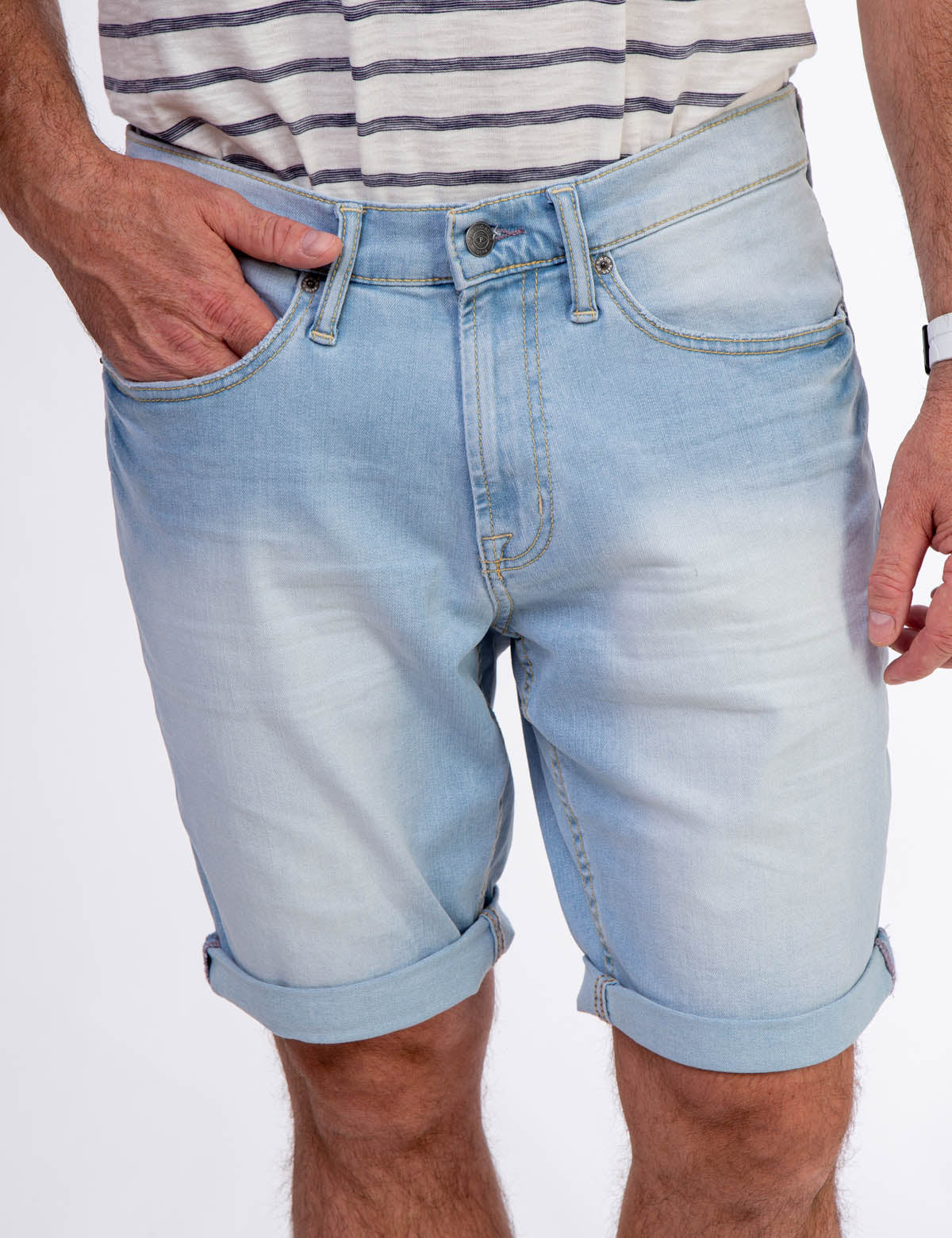FIVE POCKET DENIM SHORT - Image 7