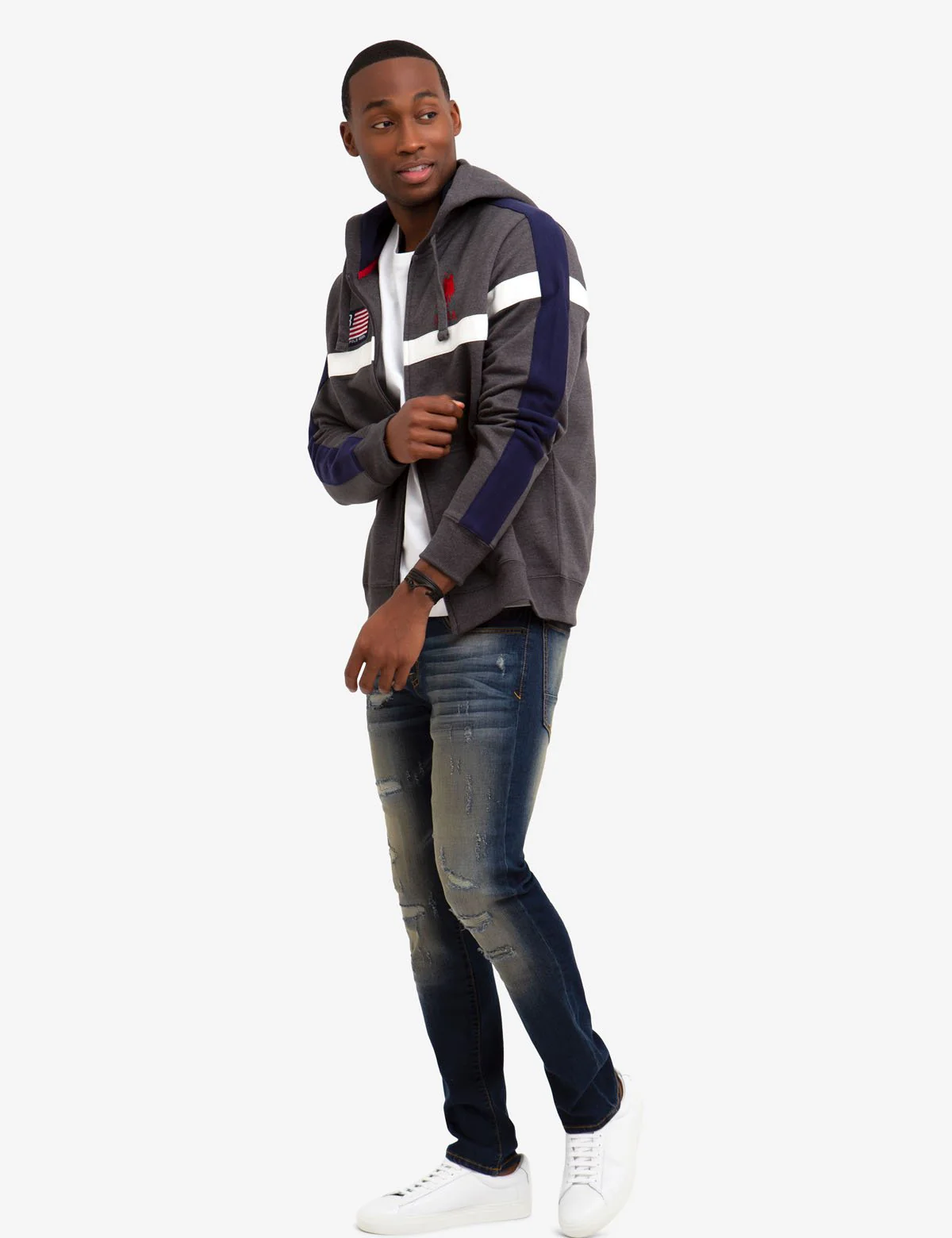 FLAG CHEST STRIPE SWEATSHIRT - Image 2