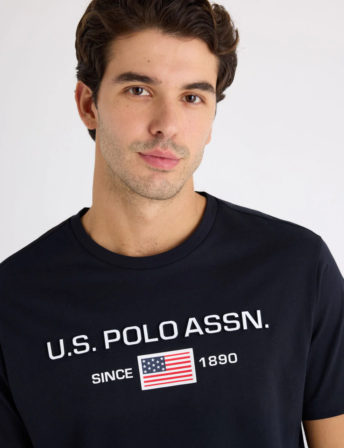 FLAG EMBOSSED WORDMARK PRINTED JERSEY T-SHIRT - Image 3