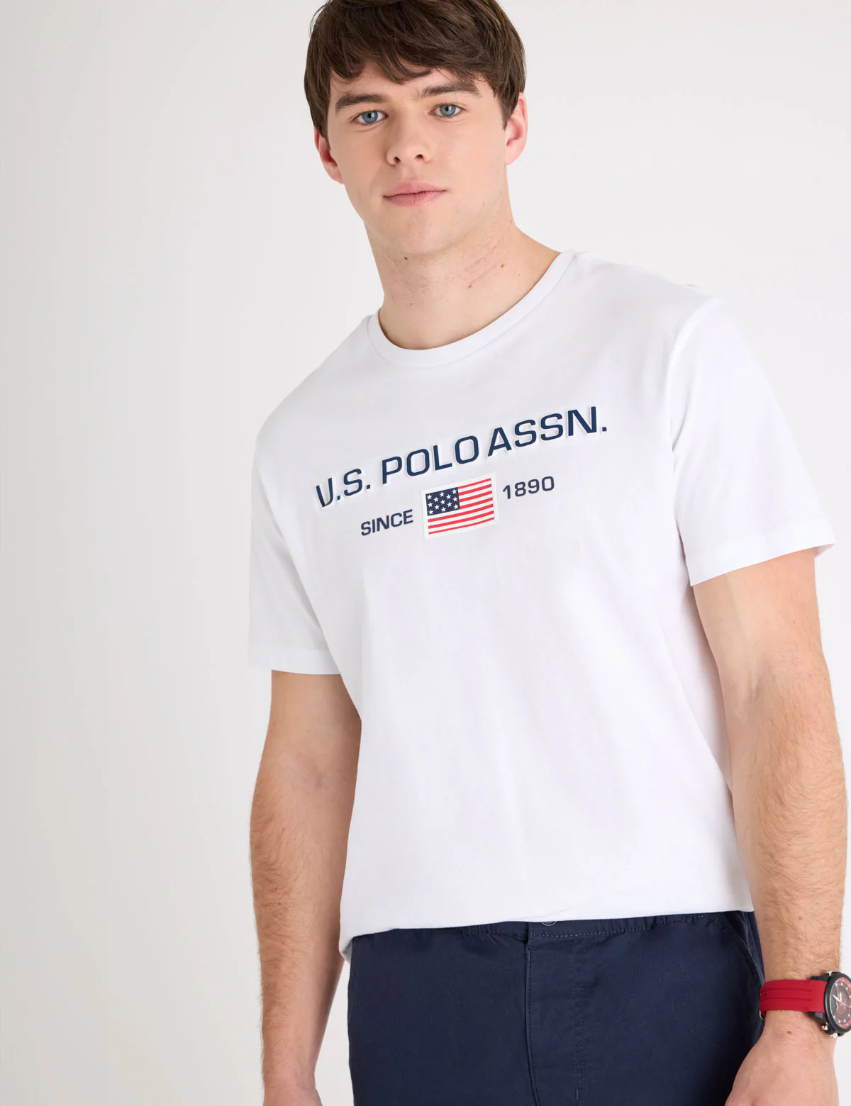 FLAG EMBOSSED WORDMARK PRINTED JERSEY T-SHIRT - Image 5