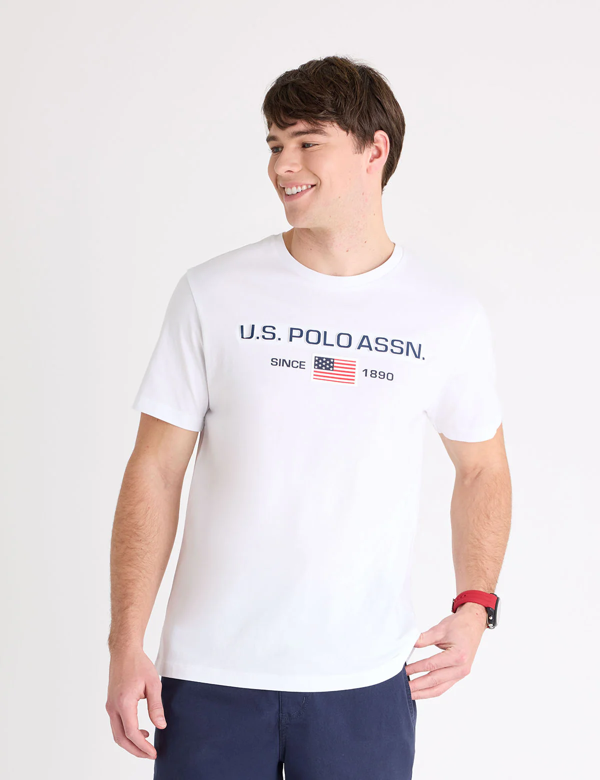 FLAG EMBOSSED WORDMARK PRINTED JERSEY T-SHIRT - Image 7