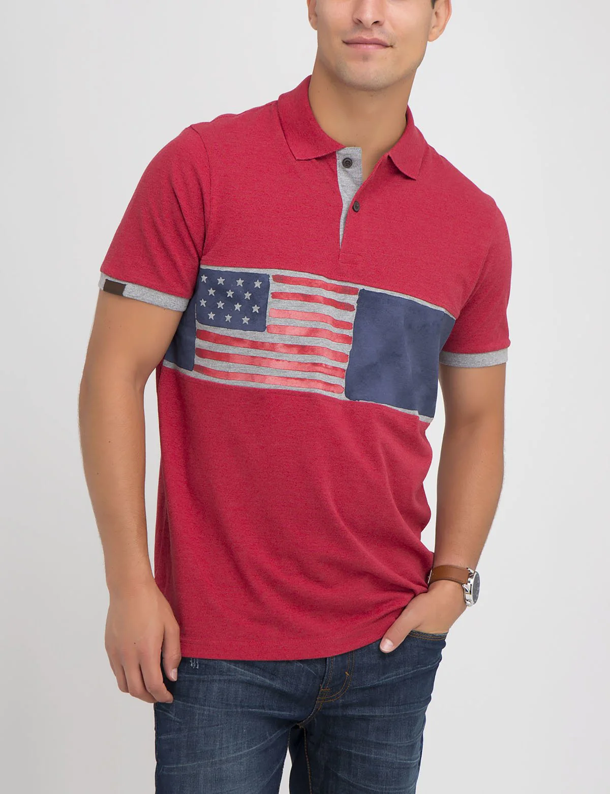 FLAG PRINT POLO SHIRT - Image 13