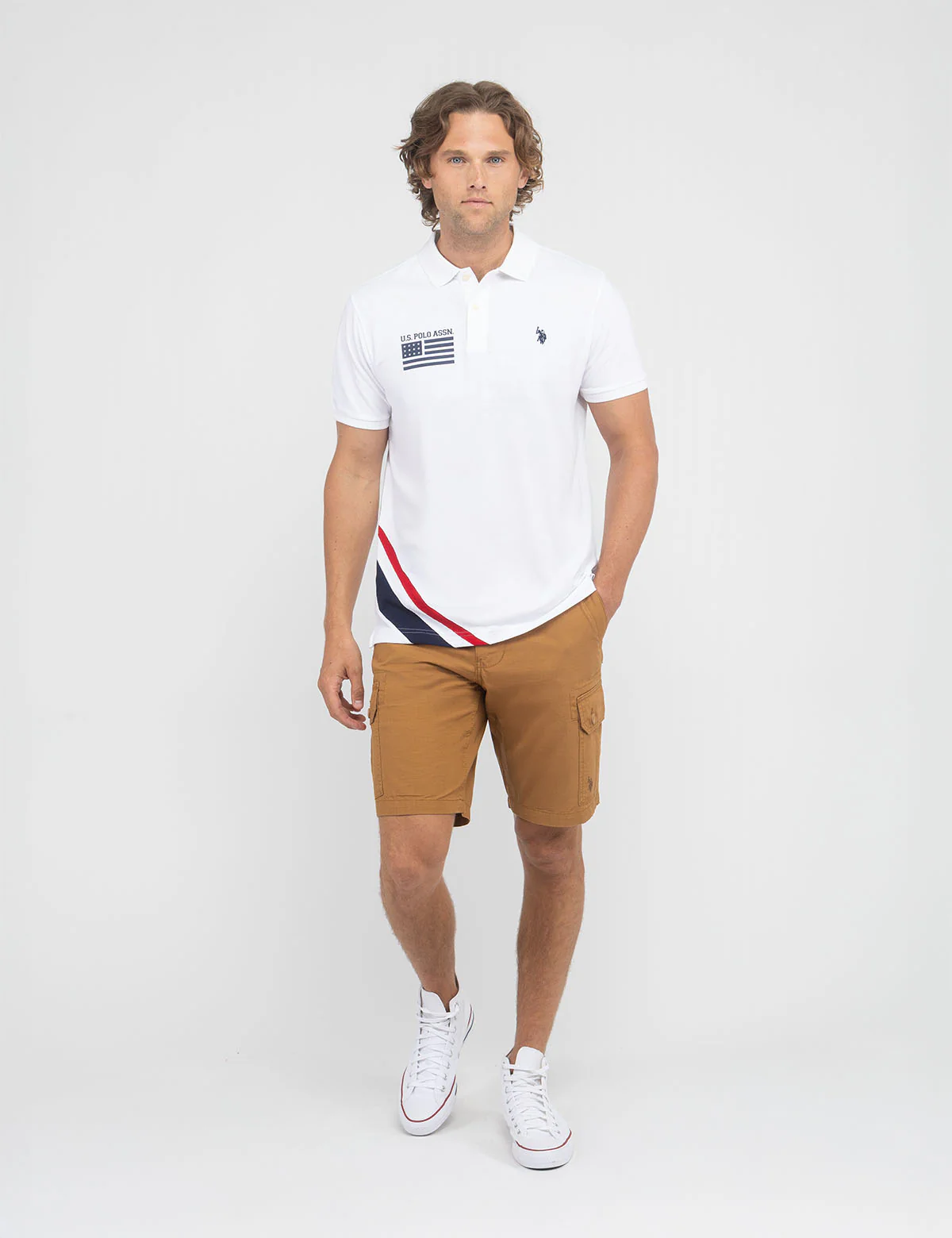 FLAG SASH PRINT POLO SHIRT - Image 6