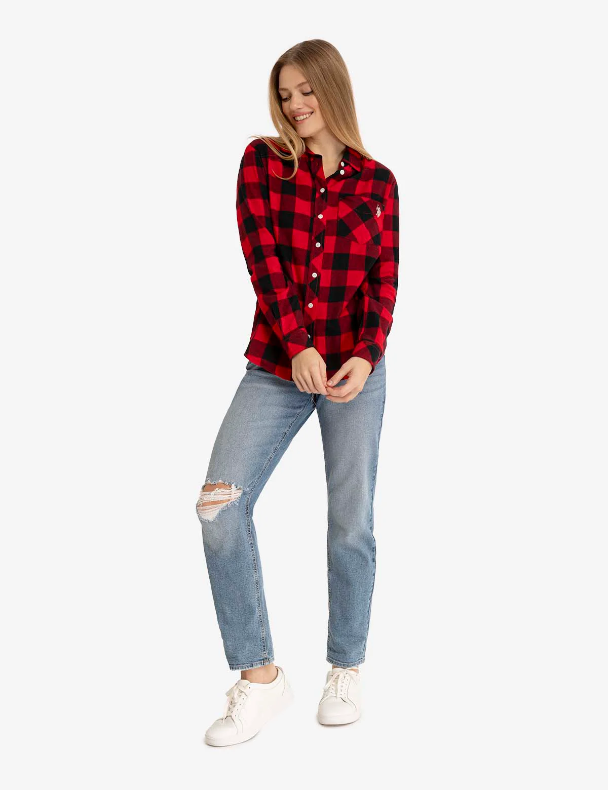 FLANNEL BUFFALO PLAID LONG SLEEVE SHIRT - Image 3