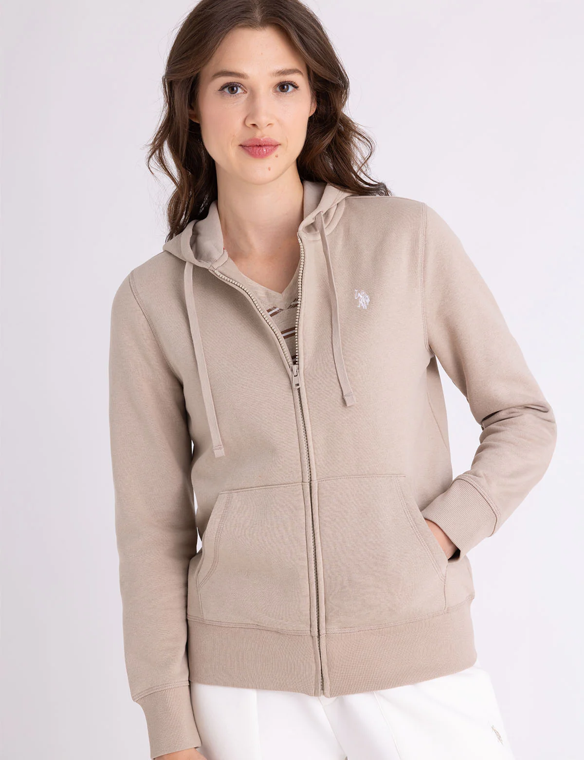 FLEECE FULL ZIP LOGO HOODIE - Image 3