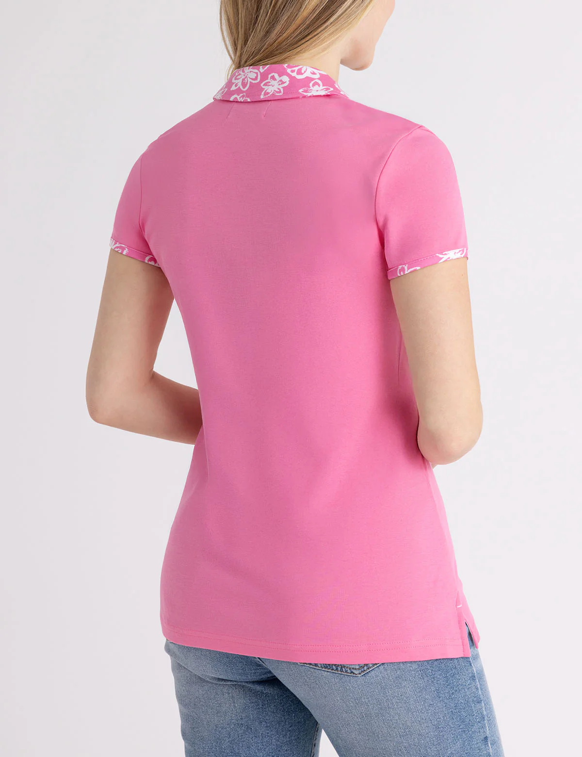 FLORAL COLLAR ZIP POLO SHIRT - Image 6