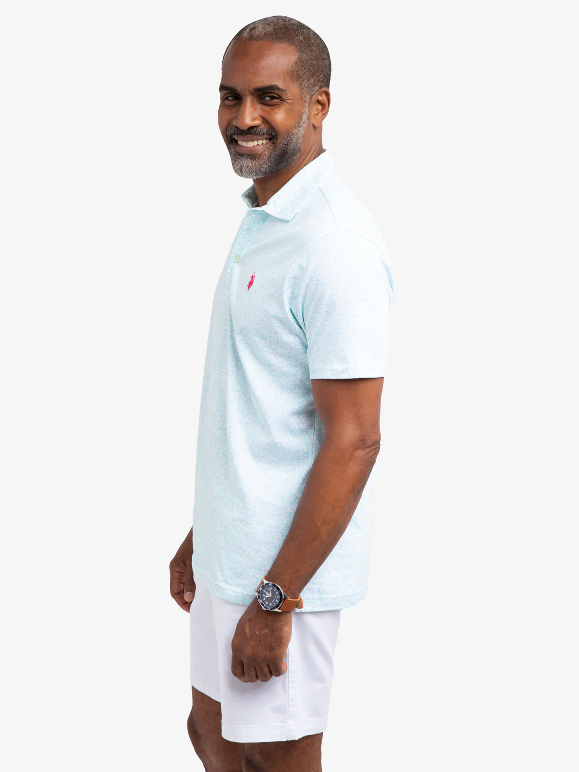 FLORAL JERSEY POLO SHIRT - Image 3