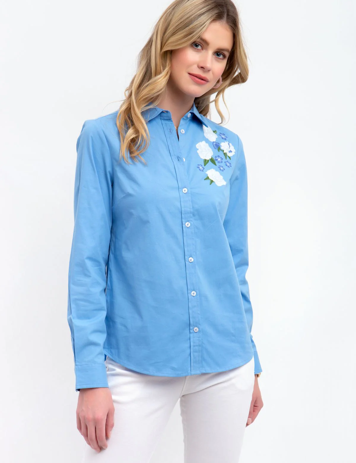 FLORAL POPLIN TOP - Image 10