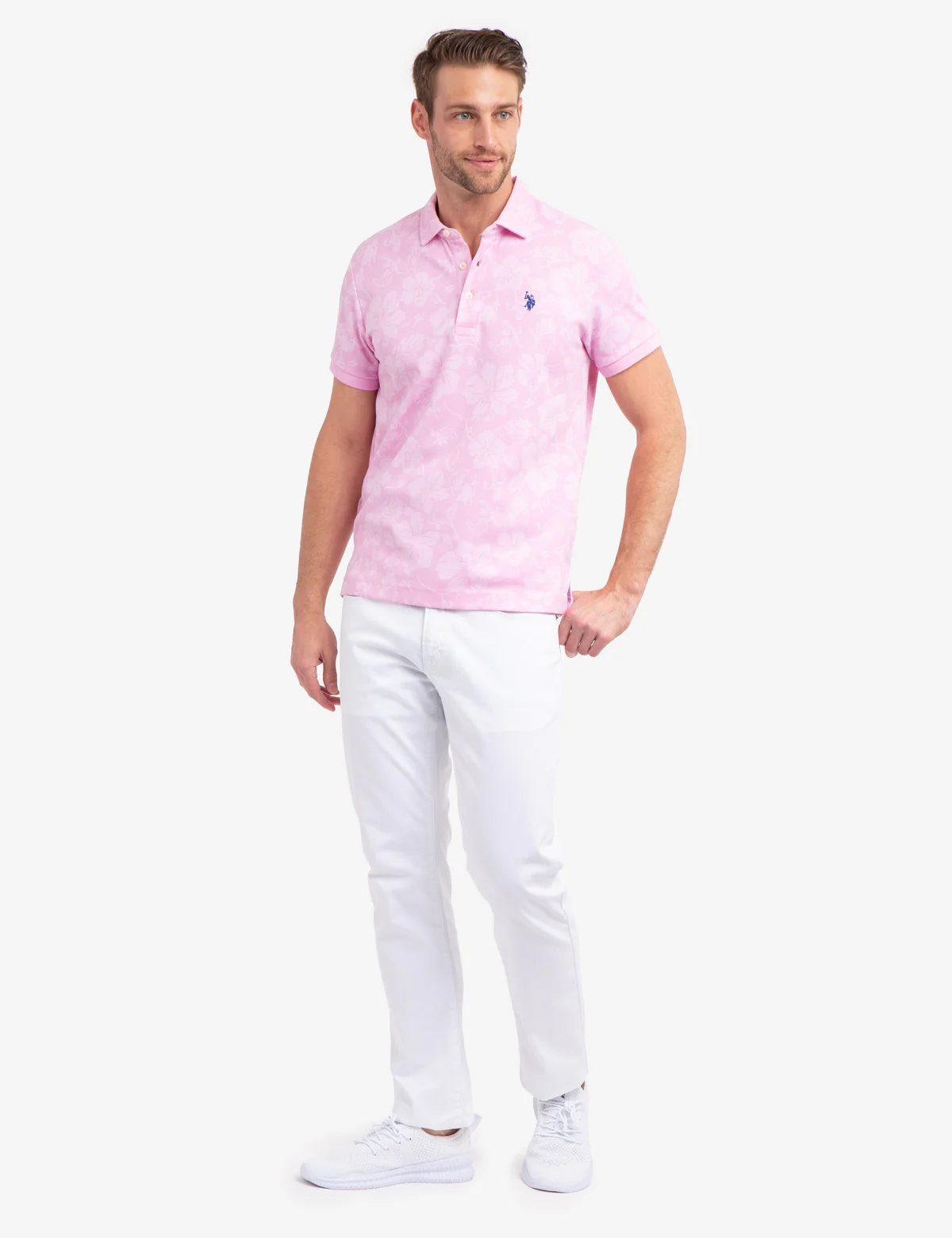FLORAL PRINT BIRDSEYE PIQUE POLO SHIRT - Image 11