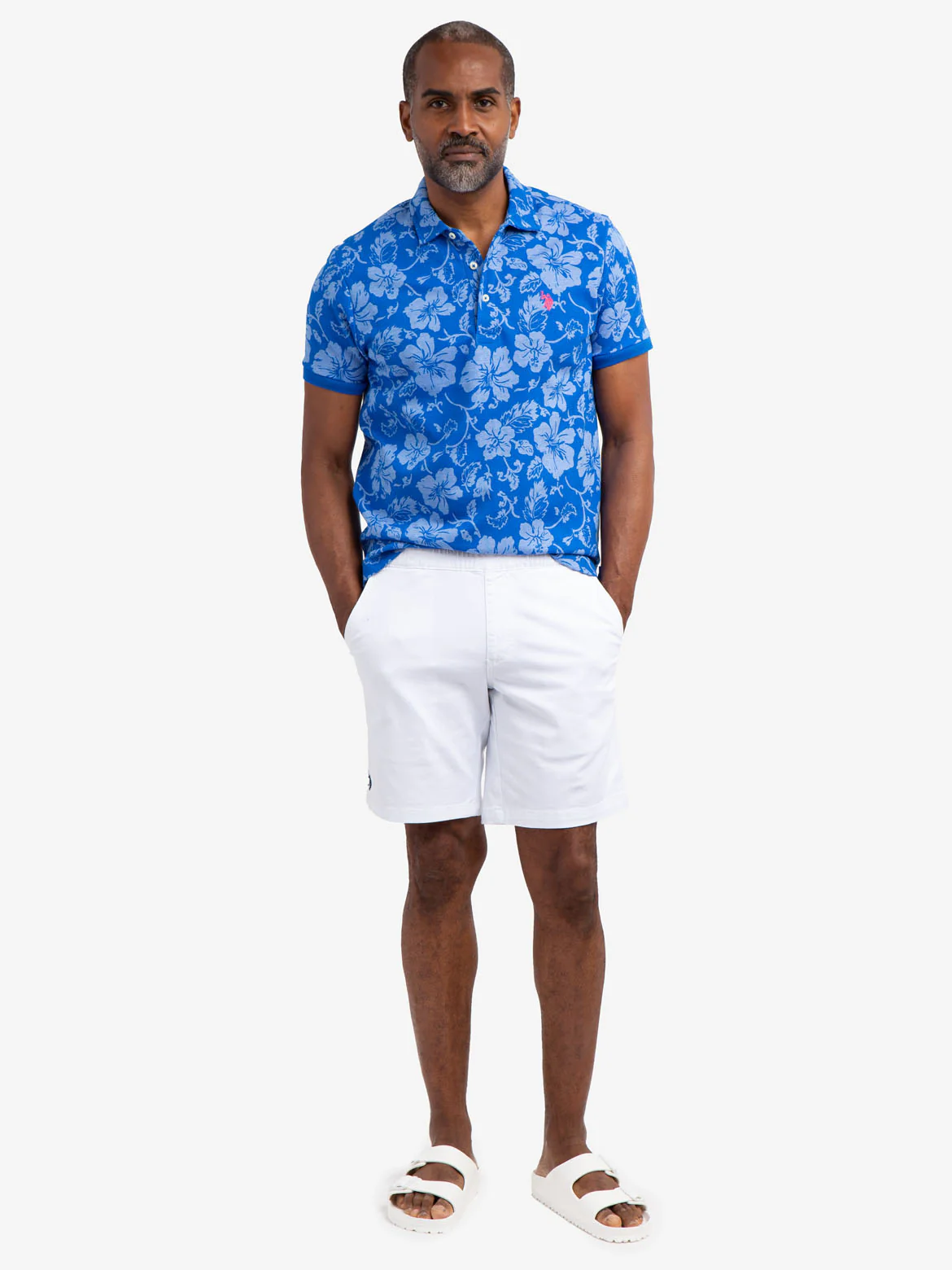 FLORAL PRINT BIRDSEYE PIQUE POLO SHIRT - Image 2