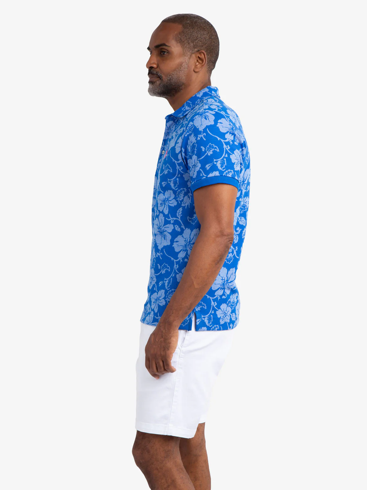 FLORAL PRINT BIRDSEYE PIQUE POLO SHIRT - Image 3