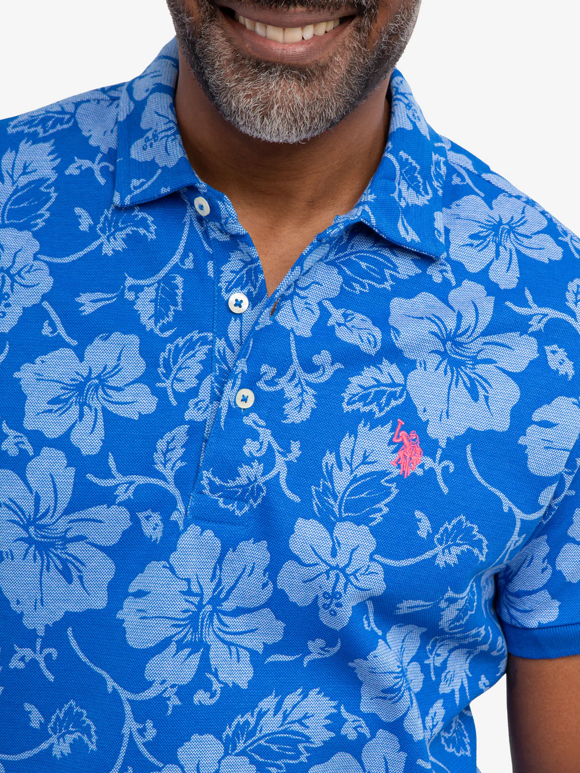 FLORAL PRINT BIRDSEYE PIQUE POLO SHIRT - Image 4