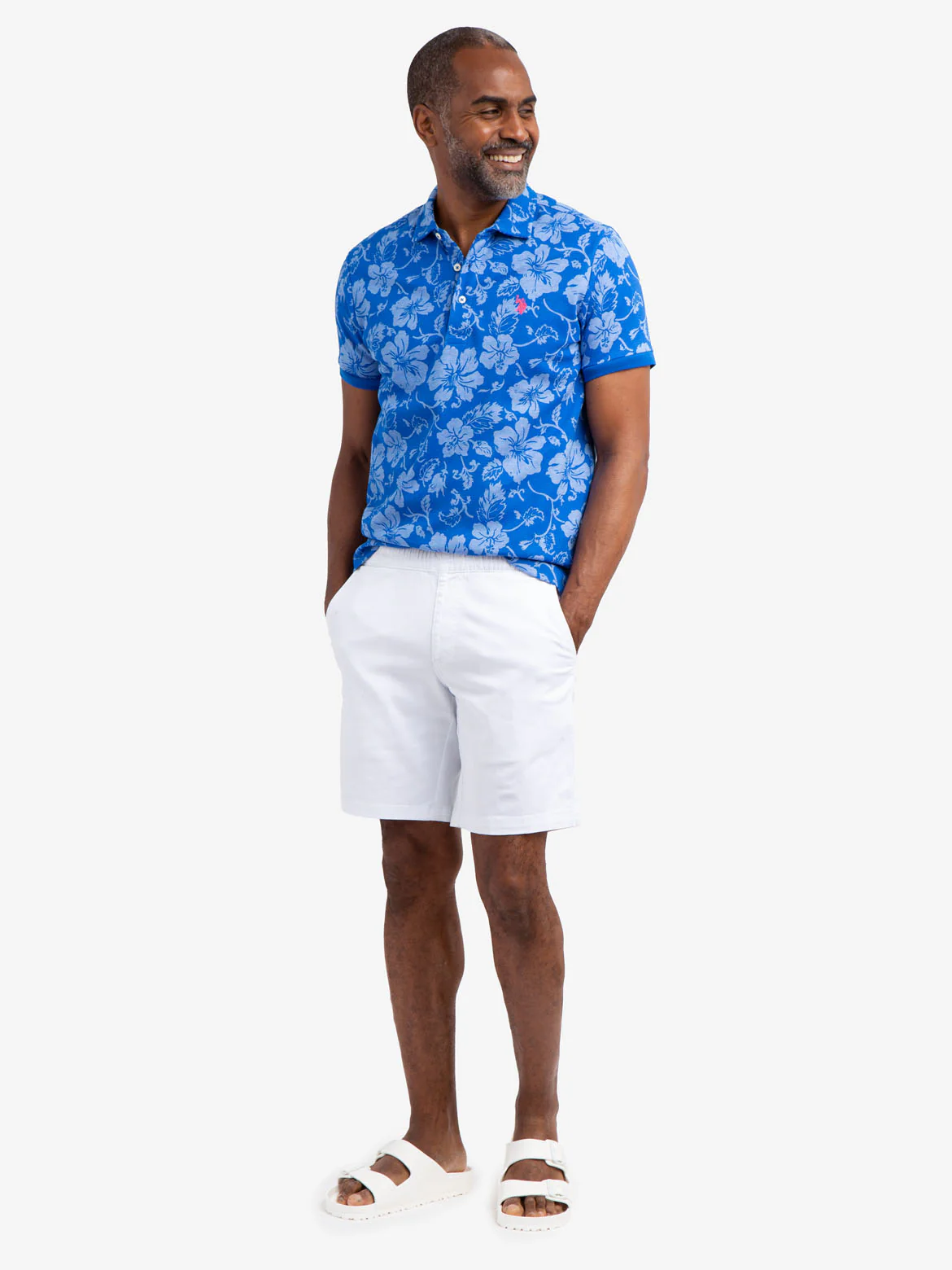FLORAL PRINT BIRDSEYE PIQUE POLO SHIRT - Image 5