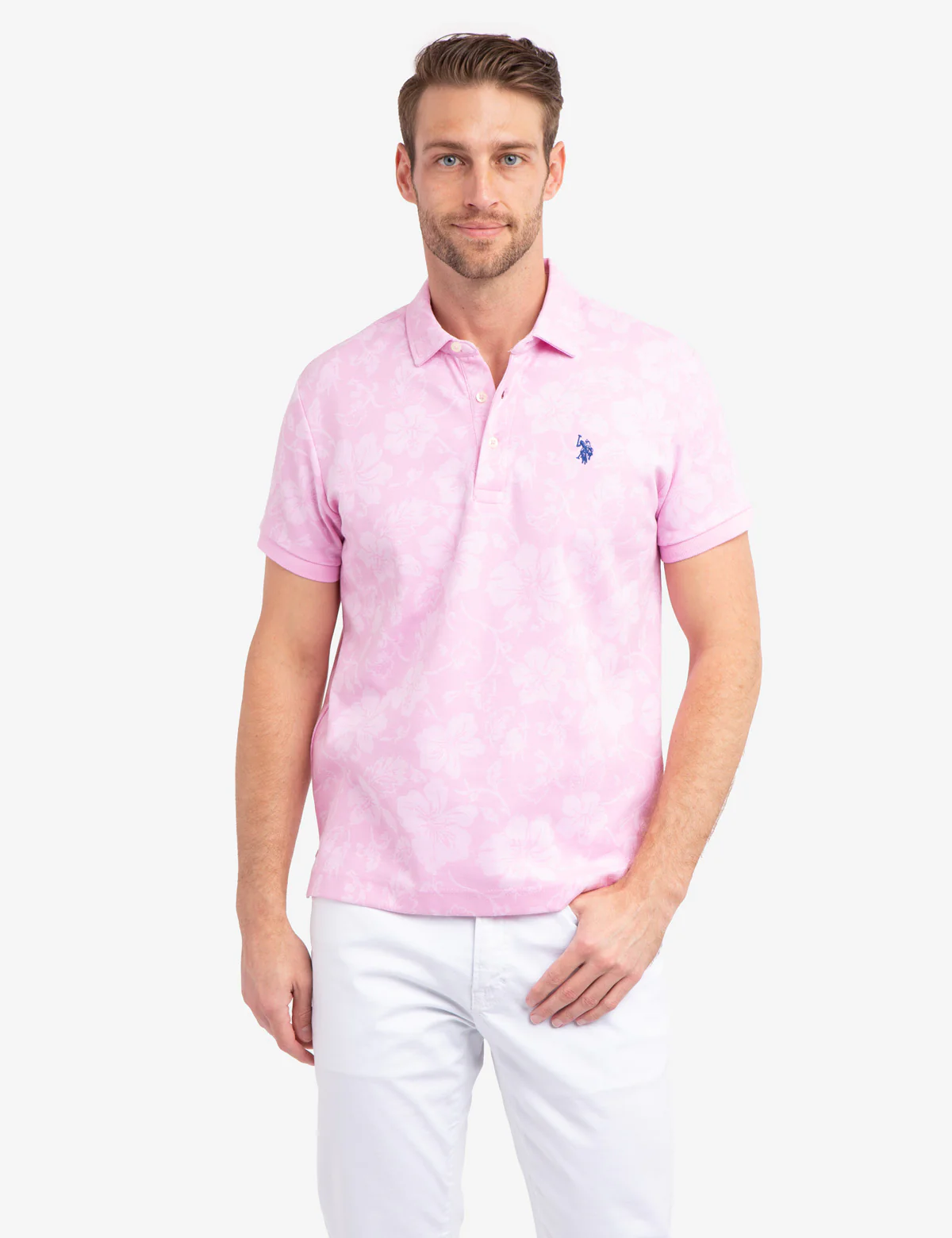 FLORAL PRINT BIRDSEYE PIQUE POLO SHIRT - Image 6