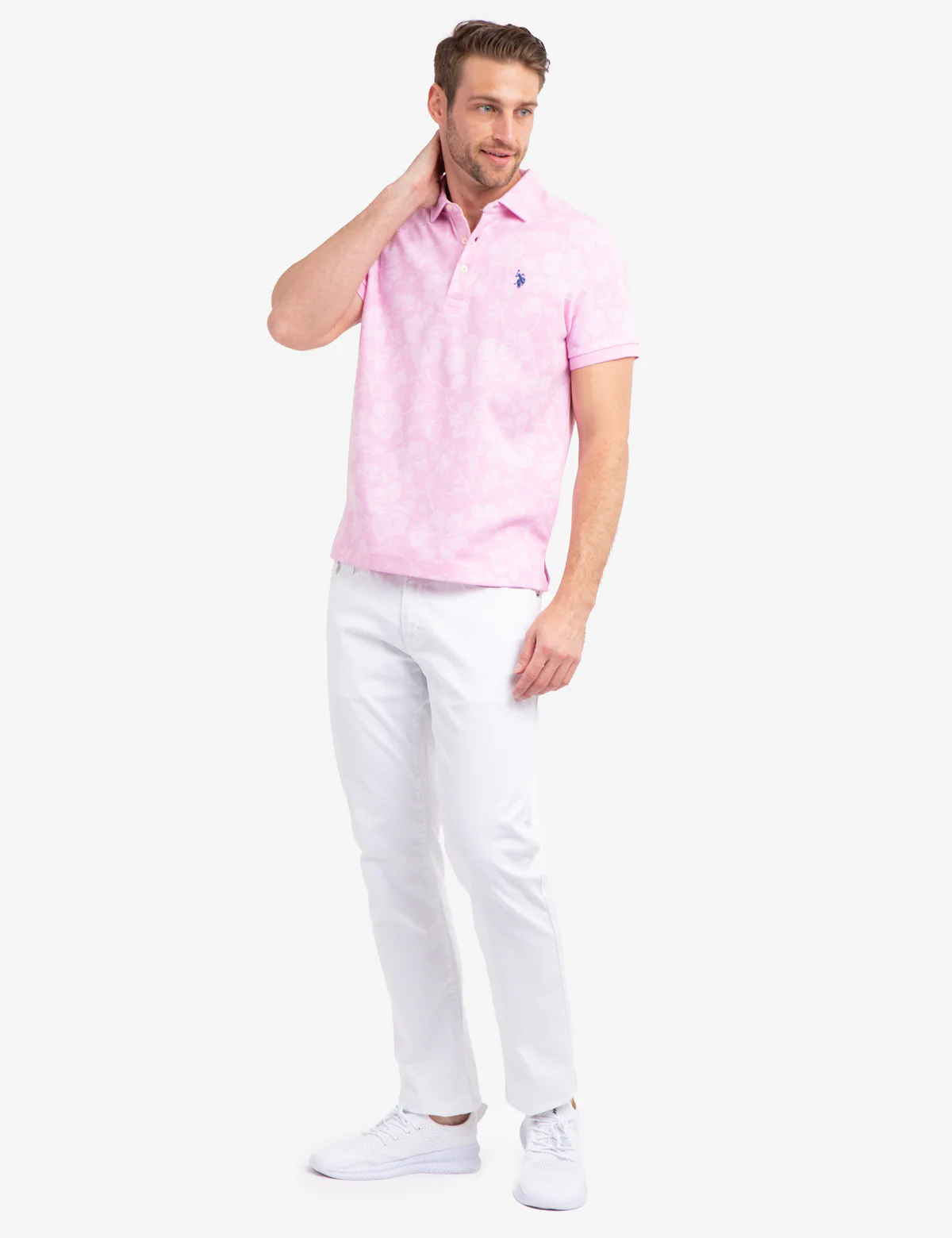 FLORAL PRINT BIRDSEYE PIQUE POLO SHIRT - Image 8