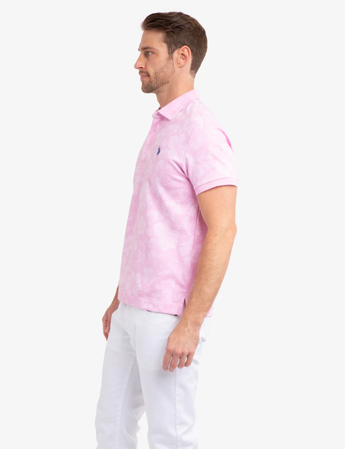 FLORAL PRINT BIRDSEYE PIQUE POLO SHIRT - Image 9