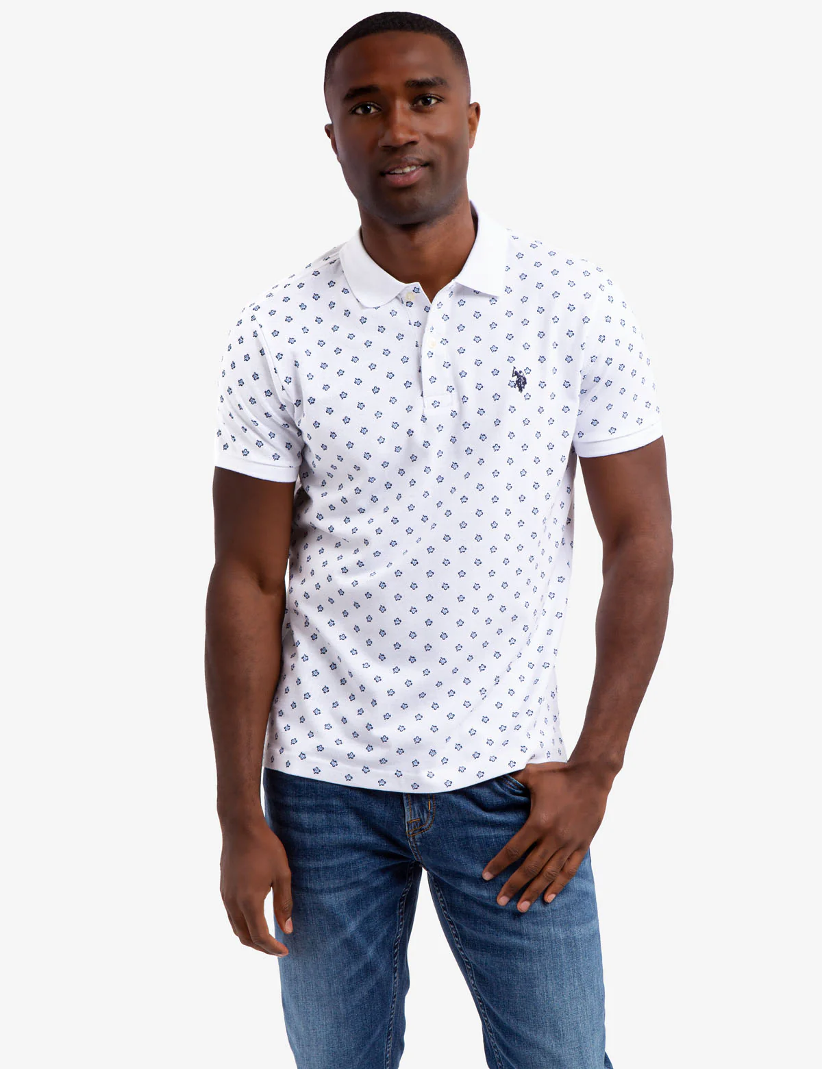 FLORAL PRINT POLO SHIRT