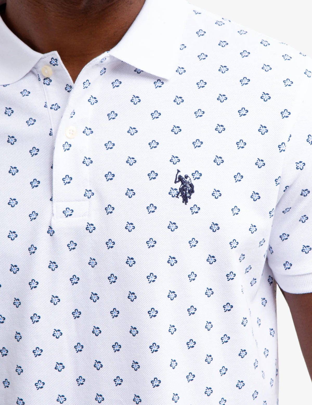 FLORAL PRINT POLO SHIRT - Image 2