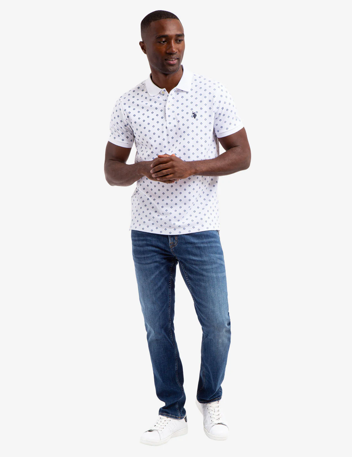 FLORAL PRINT POLO SHIRT - Image 3