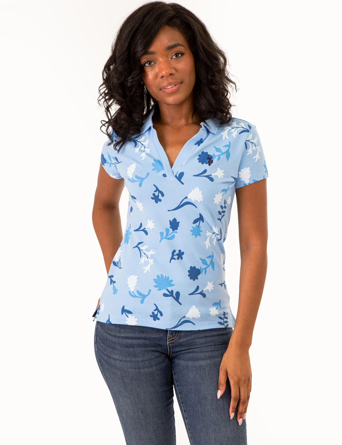 FLORAL PRINT SPLIT NECK POLO SHIRT - Image 5