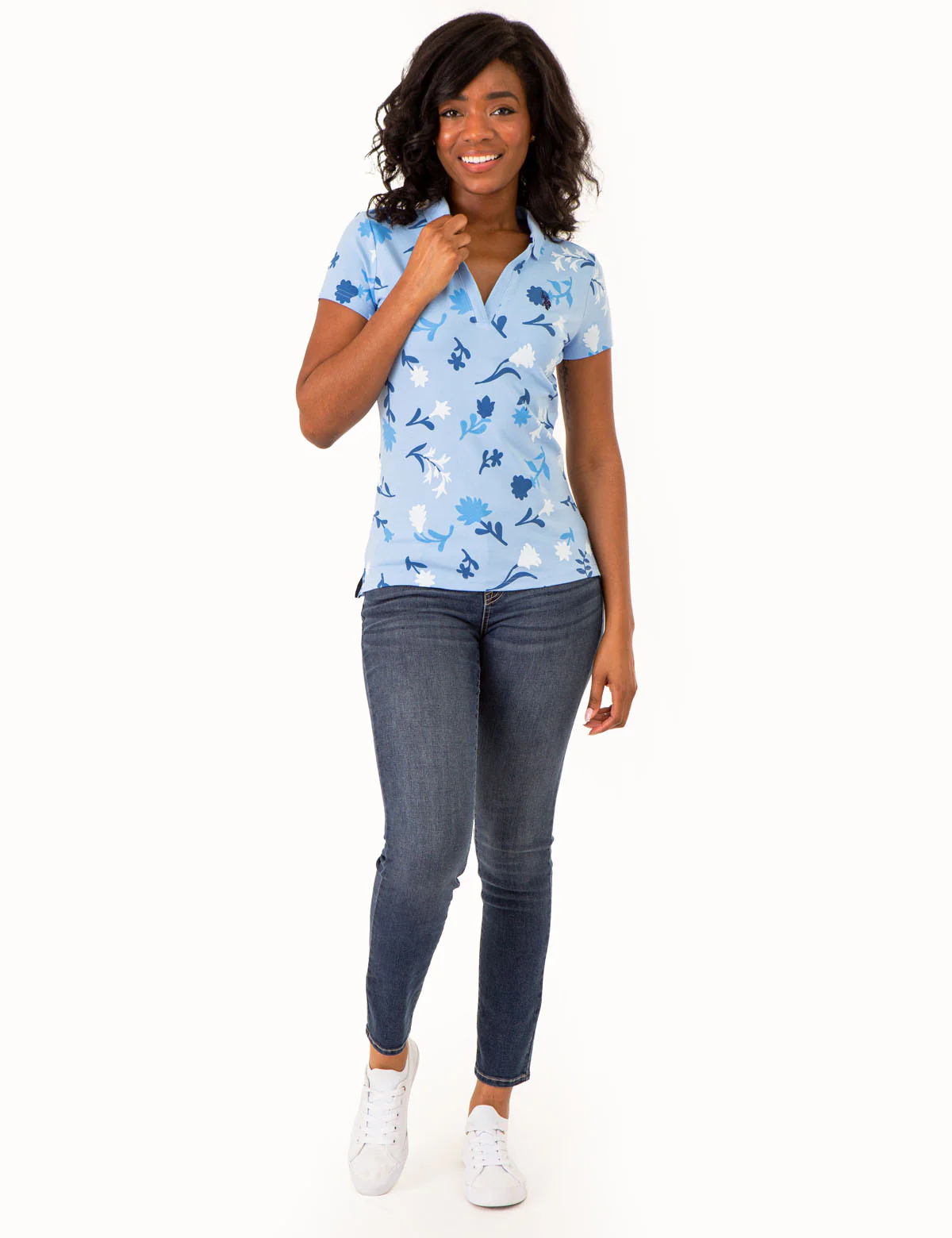 FLORAL PRINT SPLIT NECK POLO SHIRT - Image 6