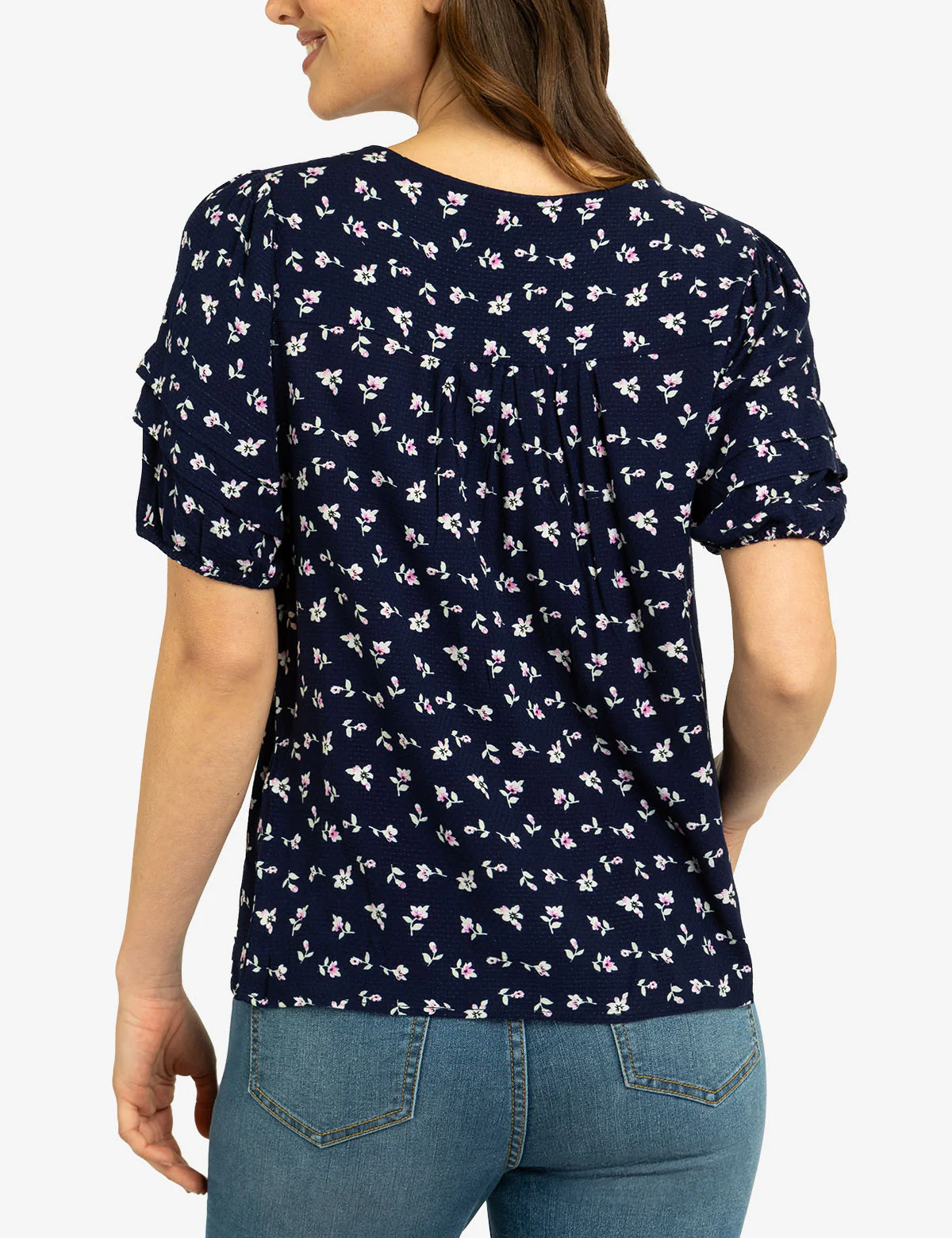 FLORAL PRINT VOLUME SLEEVE TOP - Image 6