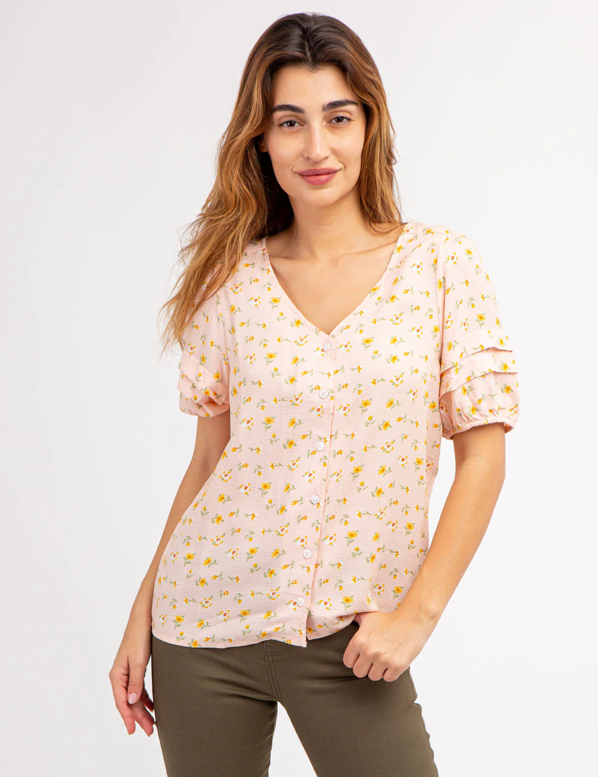 FLORAL PRINT VOLUME SLEEVE TOP - Image 7