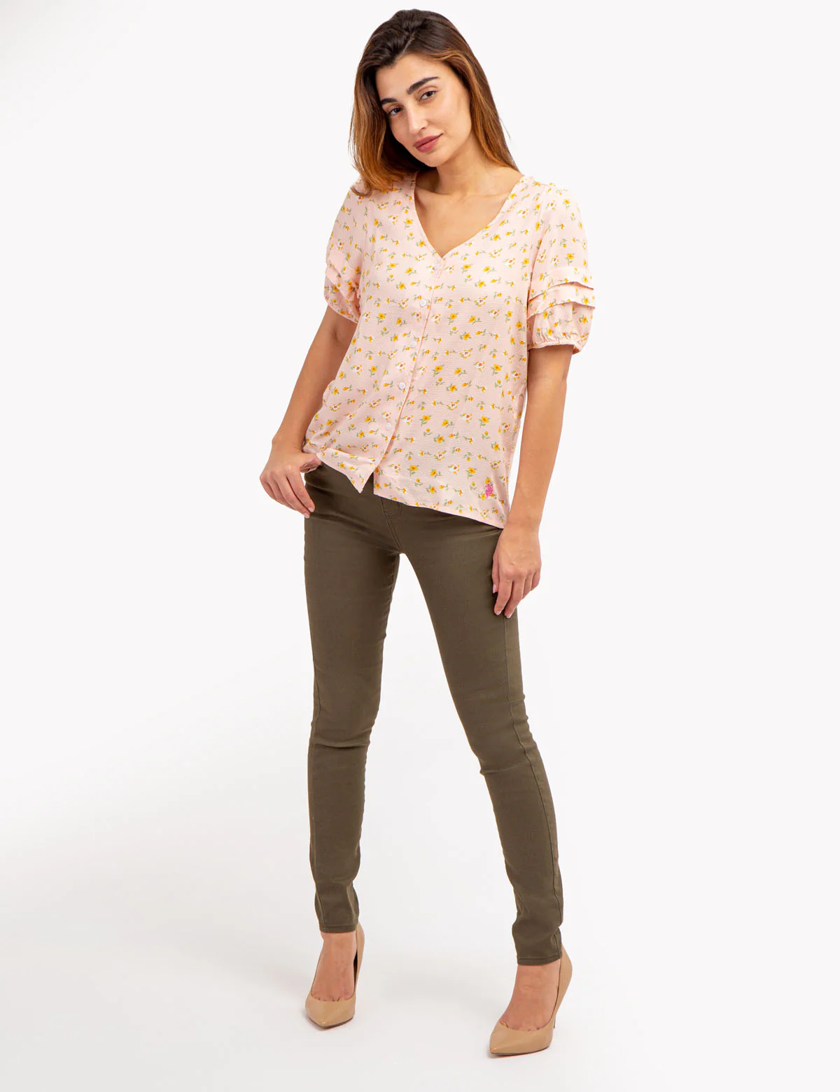 FLORAL PRINT VOLUME SLEEVE TOP - Image 8