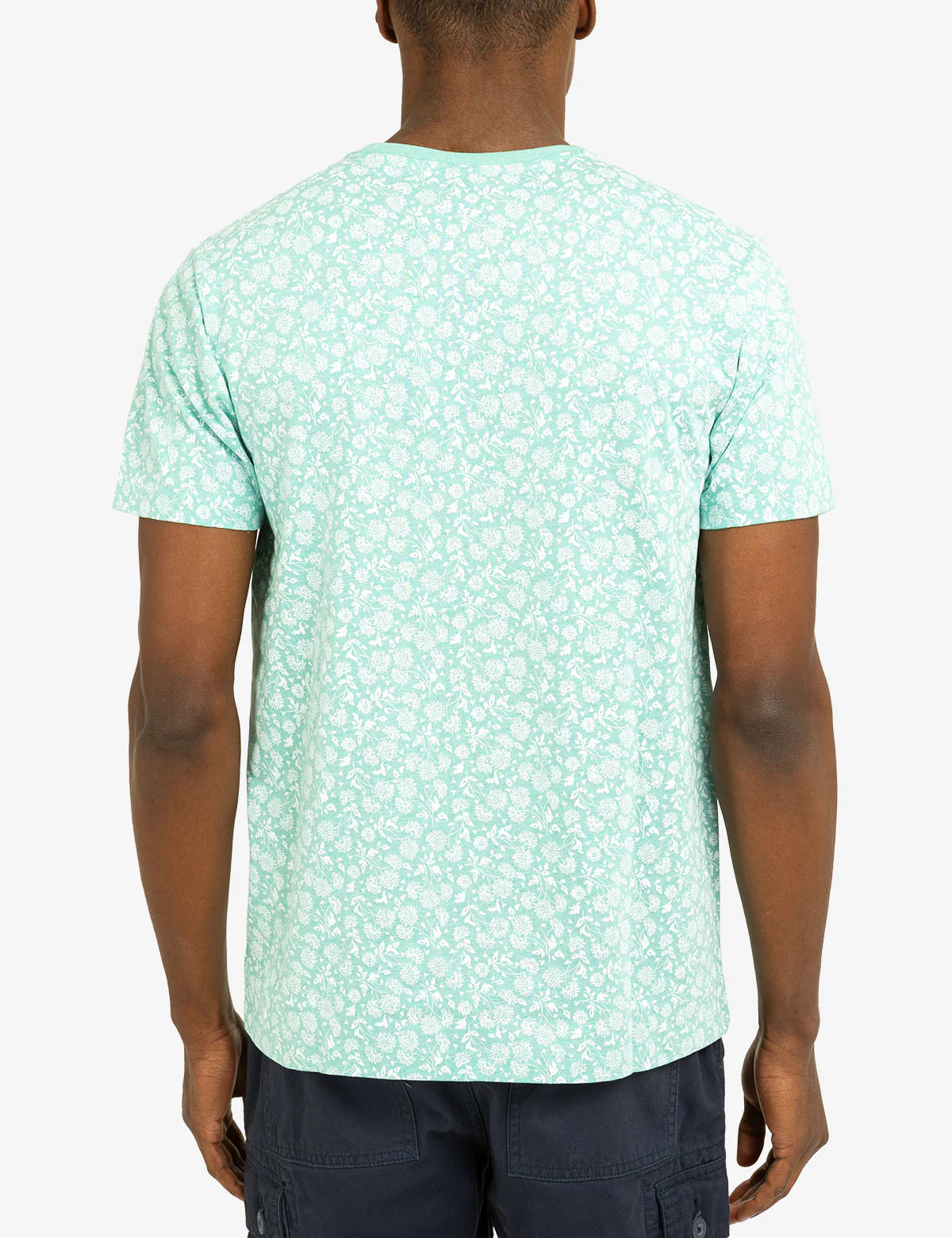FLORAL PRINTED CREW NECK T-SHIRT WITH POCKET - Image 12